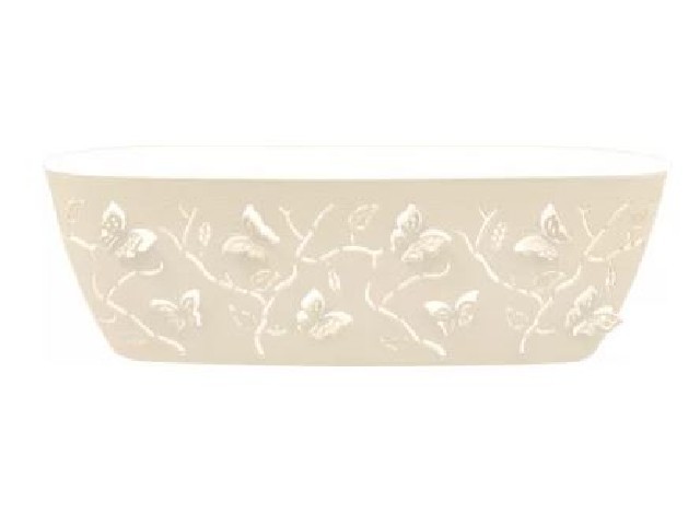 Горшок для цветов Butterflies 7,3 л 470х150 мм овальный песочно-белый